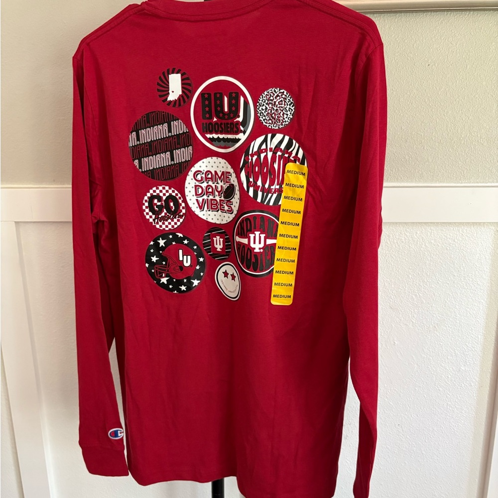 University of Indiana Hoosiers - Champion Red Long Sleeve Tee